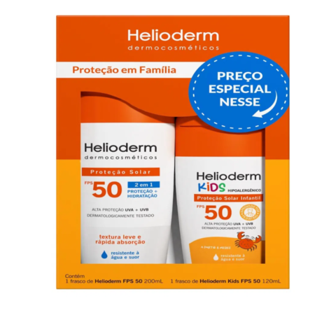 imagem do produto Helioderm Kit Familia  Fps 50 200+120ml Kids Klh