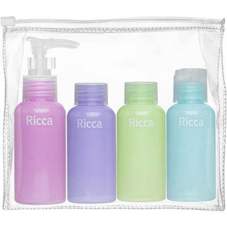 imagem do produto Kit Viagem Ricca 3288 4 Frascos 80ml+necessaire