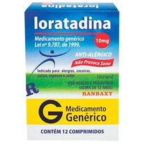 imagem de Loratadina 10mg 12 Comprimidos Ranbaxy