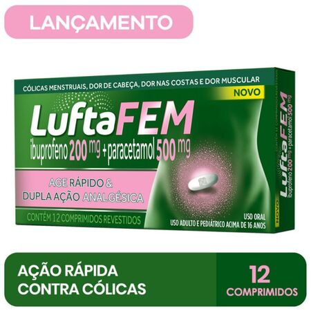 imagem do produto Luftafem 200+500mg 12 Comprimidos