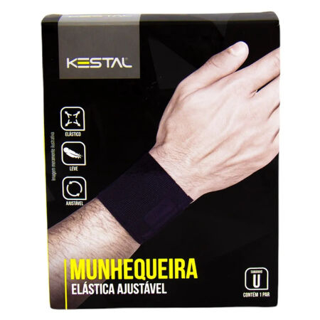 imagem do produto Munhequeira Elastica Preta  Kestal Un