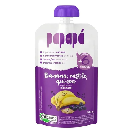 imagem do produto Papinha Papapa Org Ban/mirt/quin 100g