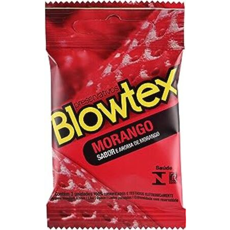 imagem do produto Pres Blowtex 3un Abor Morango