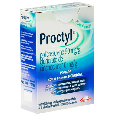 imagem do produto Proctyl Monodose 10mg 3g 10 Aplicaes
