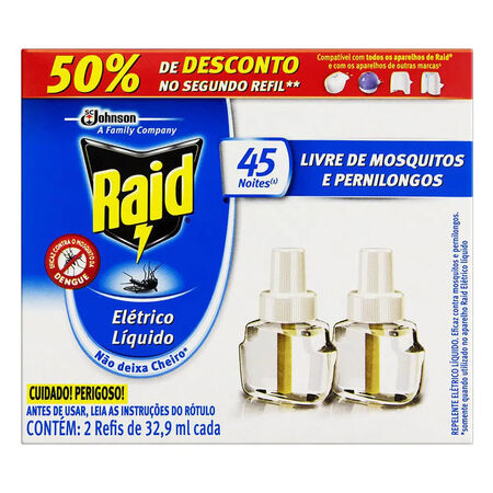 imagem do produto Raid Refil Liquido 45 Noites Lv2