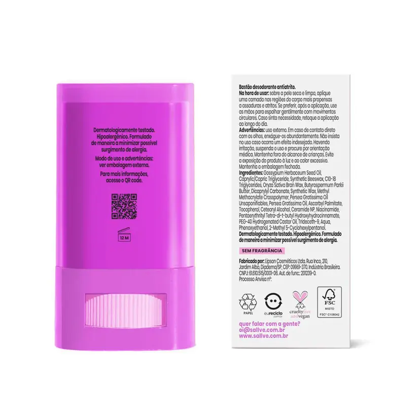 imagem do produto  Sallve Bastao Antiatrito Corporal 15g