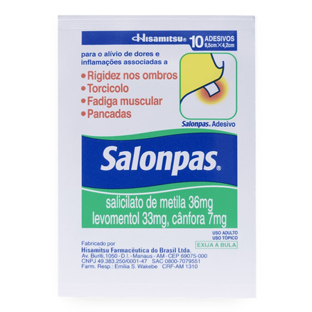 imagem do produto Salonpas Emplastro P 10 Unidades