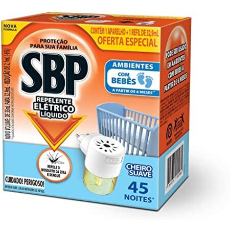 imagem do produto Sbp Aparelho Eletrico Liquido 45noites +rf Cheiro Suave