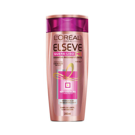 imagem do produto Shampoo Elseve 200ml Quera Liso Escova