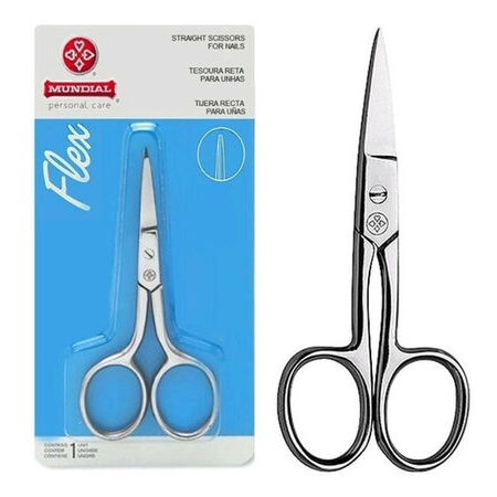 imagem do produto Tesoura Mundial Ref322 Unha Reta Flex Un