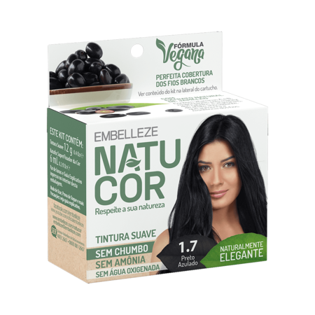 imagem do produto Tinta Natucor 1.7 Preto Azulado 12g