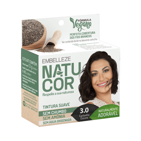 imagem do produto Tinta Natucor 3.0 Castanho Escuro 12g