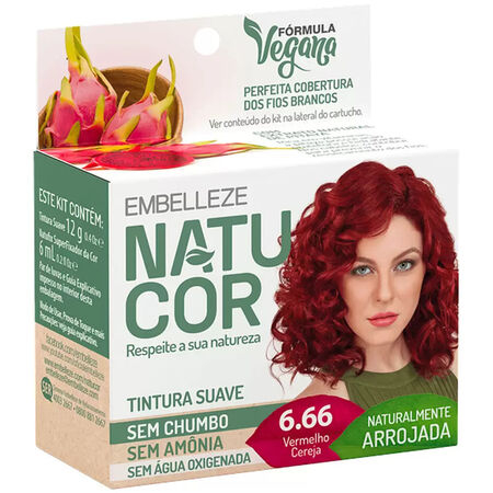 imagem do produto Tinta Natucor 6.66 Vermelho Cereja 12g