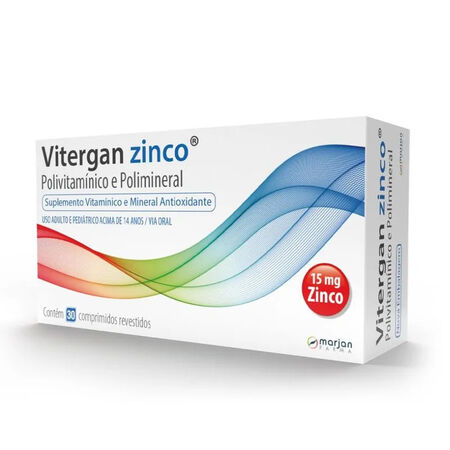 imagem do produto Vitergan Zinco Marjan 30 Comprimidos Revestidos